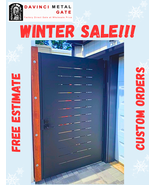 Yard Metal GateᅵSide Alley GateᅵPool Steel GateᅵGarden GateᅵGeometric Mo... - €1.029,62 EUR