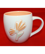 Starbucks Coffee 2006 White Ivory Coffee Tea Mug Cup Raised Flower Orang... - £21.06 GBP