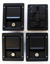 4 Dual LockIng INTERIOR / EXTERIOR X-door latches BLACK handles fits HUM... - $349.00