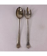 Silver Plated Salad Server 12&quot; Fork Spoon Serving Utensils - £7.75 GBP