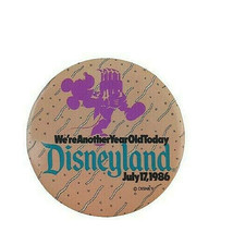 Disneyland 80's Birthday July 17 1986 Pin Button Pinback Collectible Disney Vtg - $6.42