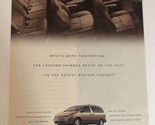 2001 Toyota Sienna Car Vintage Print Ad Advertisement pa6 - $6.92