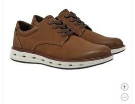 Lands&#39; End Mens Shoes Oxford Brown Casual Cushioned Lace-Up Lightweight ... - $54.99