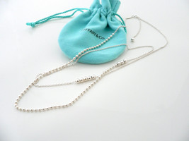 Tiffany &amp; Co Silver Multi Bead Ball Chain Necklace 28 to 30 Inch Extendable Mint - £234.72 GBP