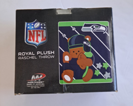 Seattle Seahawks 40” x 50” Royal Plush Raschel Throw Blanket NFL - $37.39