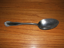 Antique Rogers Bros. A1 Silverplate Floral Ribbed Serving Spoon - £5.49 GBP