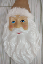 Santa Head Christmas Tree Ornament Decoration Face Decor Novelty Plastic Brown - £8.03 GBP