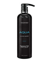 Wicked Sensual Care Aqua Waterbased Lubricant - 16 oz Fragrance Free - £34.99 GBP
