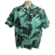 Lanikai Vintage Hawaiian Aloha Floral Popover Pullover Shirt XL Pocket Hawaii - £46.97 GBP