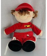 Russ Dollies Baby Boy Doll Race Car Driver Red Learn To Dress Velour Plu... - £37.44 GBP