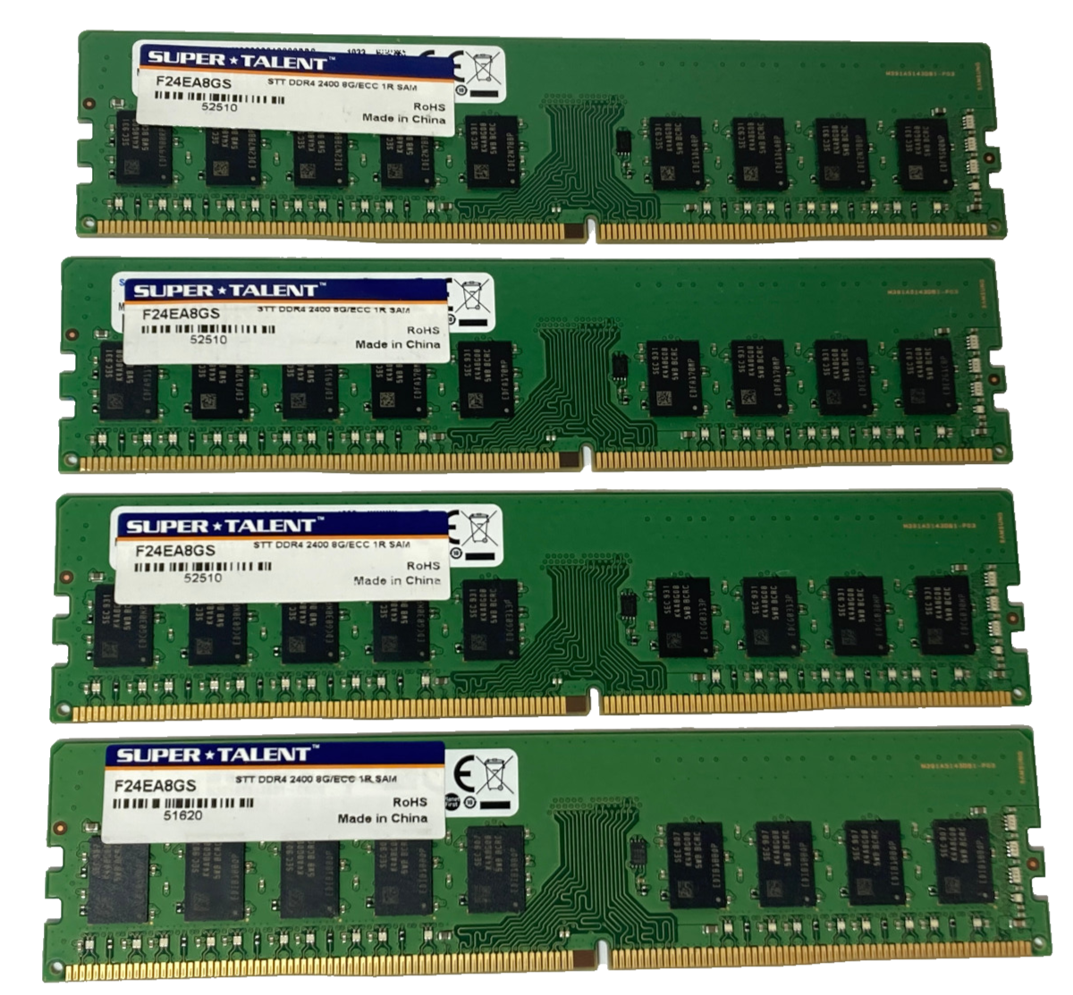 32GB 4X8GB Memory Ram DDR4 PC4-19200 2400MHz DIMM Unbuffered 288Pin ECC ... - $44.50