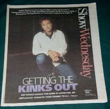 RAY DAVIES THE KINKS SHOW NEWSPAPER SUPPLEMENT VINTAGE 1995 - $24.99