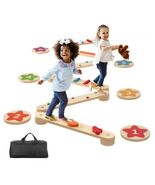  Kids Balance Beam Stepping Stones Gym Obstacle Children Balance Board 6PCS - $73.86