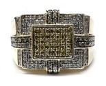 Diamond Men&#39;s Cluster ring 10kt Yellow Gold 389828 - £567.56 GBP