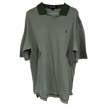 Polo Golf Ralph Lauren Button Up Mens Size M 30x24 Green And White Stripe - £8.57 GBP