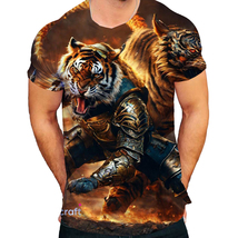 Unleash Your Inner Roar with Epic Tiger War-Themed T-Shirts Rule the Jungle - £7.97 GBP