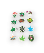 Marijuana Cannabis Acrylic Cabochons Flatback Charms 12 Pc Lot Pendants - £7.73 GBP