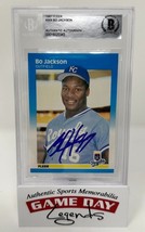 Bo Jackson Autographed 1987 Fleer Baseball #369 Royals RC Trading Card Beckett - £428.05 GBP