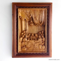 Leonardo Da Vinci Jesus Last Supper -  Hand Carved Teakwood Religious Vatican Ch - £2,358.27 GBP