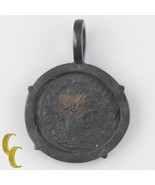 GLORIA EXERCITVS ROMAN COIN IN SILVER ANTIQUED BEZEL PENDANT, 3.2 GR - $171.52