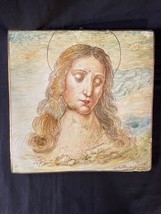 Unique Prof Alfredo Santarelli; Tuile Avec Tête De Christ. Signed. 10 x ... - £1,173.42 GBP