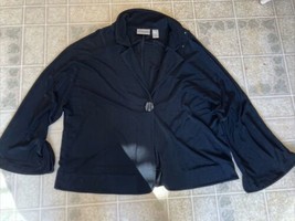 Chico&#39;s Travelers Black no wrinkle one button cardigan jacket Size XL 3 - $34.30