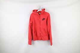 Vtg Nike Sportswear Womens Medium Faded Travis Scott Mini Swoosh Full Zip Hoodie - £41.30 GBP