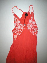 New Womens M NWT Maxi Dress Long Orange White Embroidery Romeo Juliet Couture  - £141.21 GBP