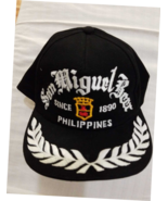 San Miguel Beer White Thread on a Black Cotton ball cap - $25.00