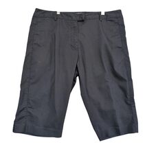 Vtg Y2K Adidas Stretch Black Shorts Women's 14 Mid-Rise 35x14" Golf Athl... - $25.00