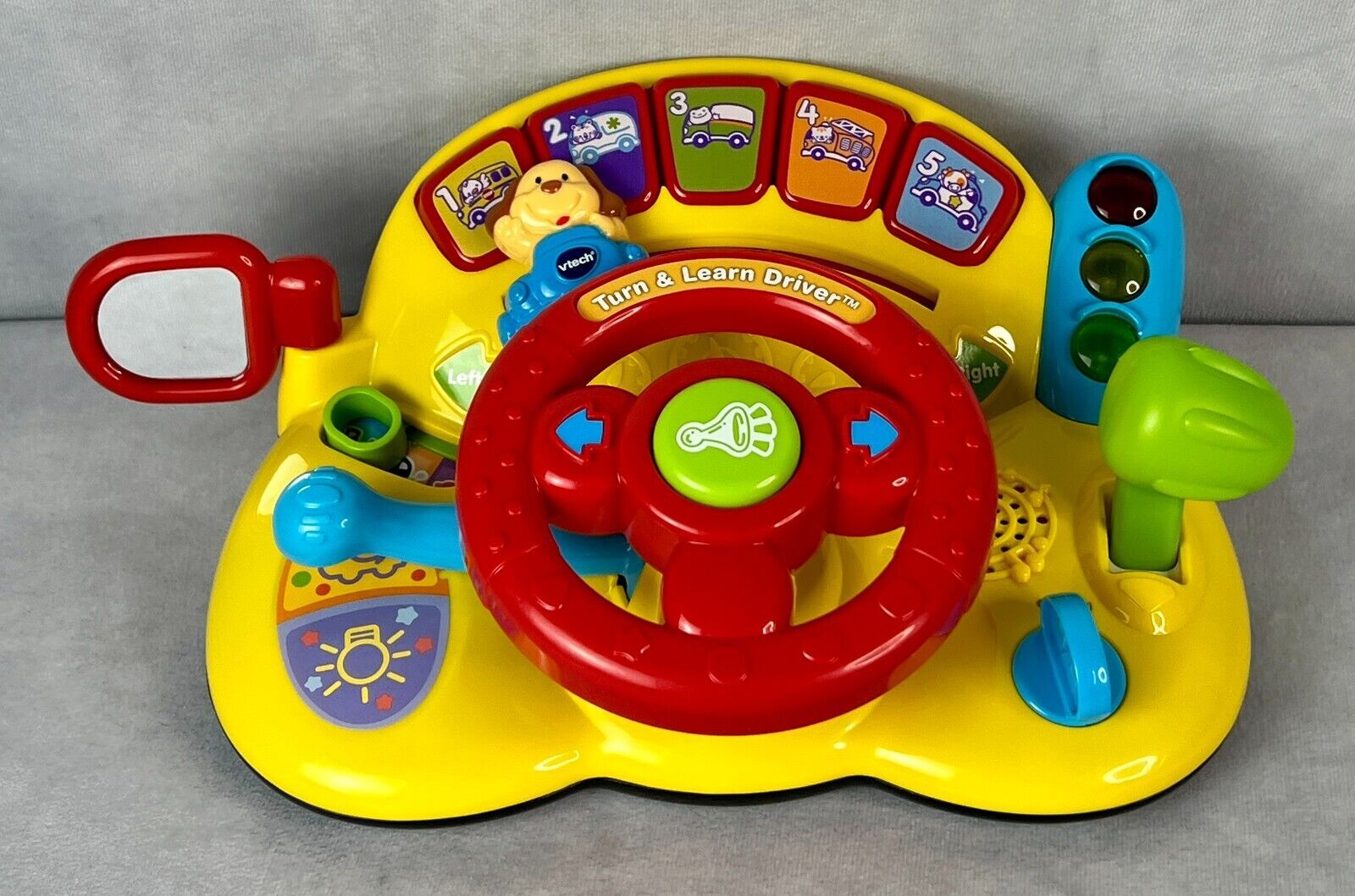 Vtech 80-166601 Turn and Learn Driver Toy - Yellow, Tested, Works Great, Video - $13.60
