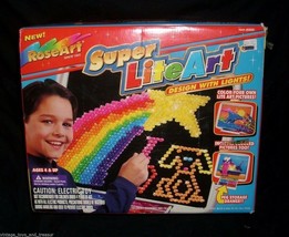 1997 Light Brite Bright Super Lite Art Roseart Toy Game Box Papers Lights Up - £33.64 GBP
