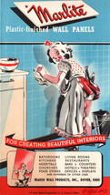 Marlite Wall Panels Advertising Brochure World War II Home Front Vintage - £15.44 GBP