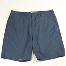 Hurley 38 x 9&quot; Navy Blue Check Hybrid Golf Casual Shorts - £23.91 GBP