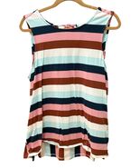 Matilda Jane Sierra Women&#39;s Sleeveless Multi-Striped Tie-Back Tank Large - €24,73 EUR