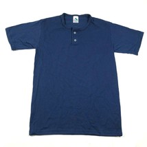 Augusta Sportswear Jersey Tee T Shirt Boys Youth L Blue Henley 2 Button ... - £7.45 GBP