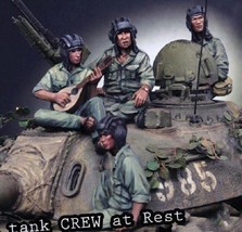 1/35 4pcs Resin Model Kit Vietnam War Soldiers Tank Crew no tank Unpainted - £13.86 GBP