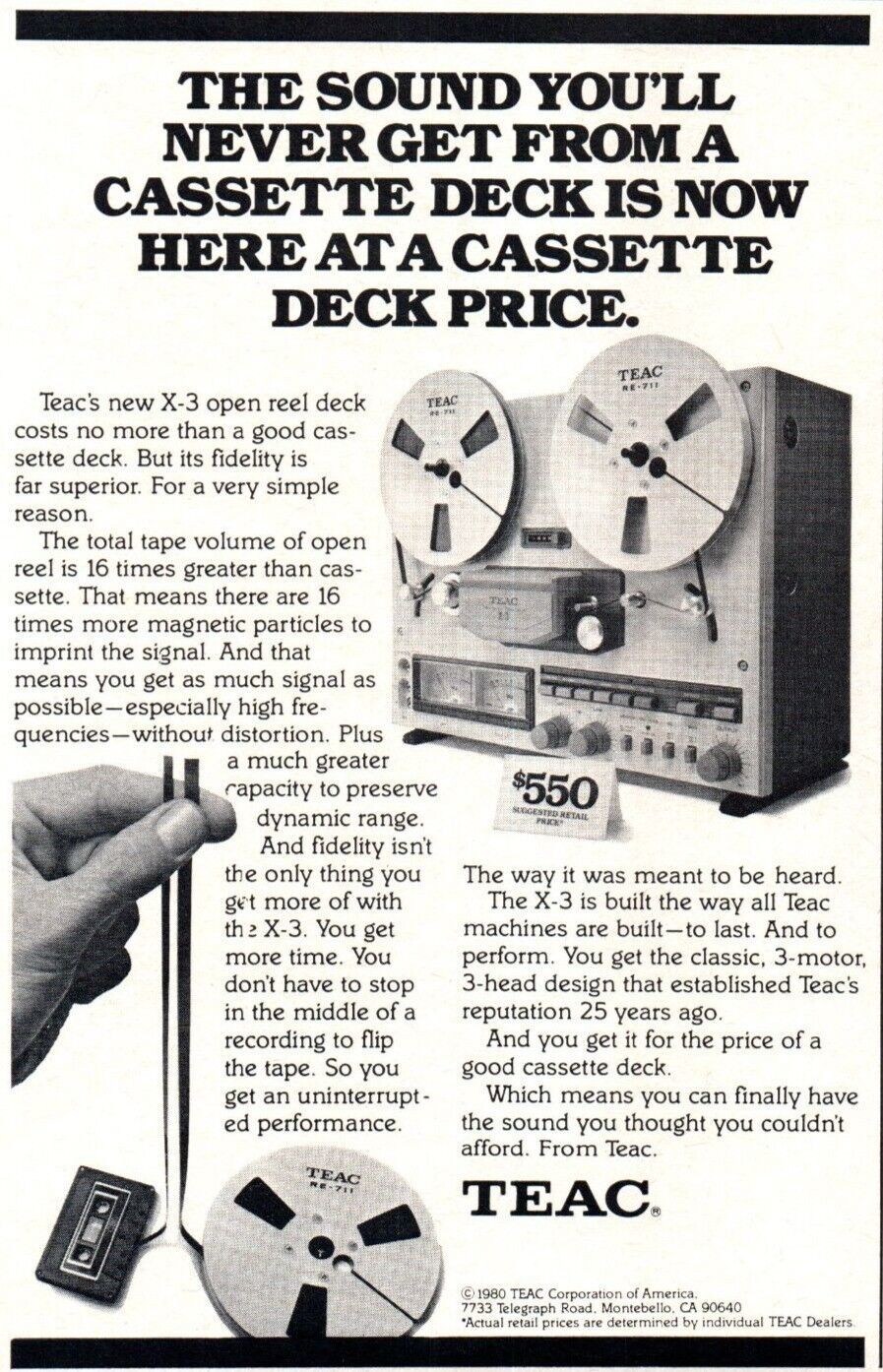 1981 Teac X-3 Open Reel to Reel Tape Vintage and 50 similar items