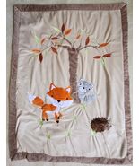 Koala Baby Fox Raccoon Hedegehog Blanket Orange Tan Brown Plush Sherpa V... - $440.25 MXN