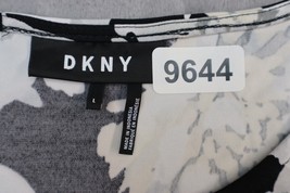 DKNY Blouse Womens Large White Black Lightweight Sleeveless Tank Shirt Floral - £17.97 GBP