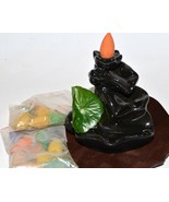 Waterfall Incense Burner Backflow Mini Backflow Incense Holder 4&quot; - £5.86 GBP