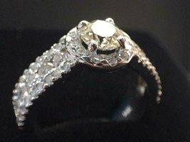 Stunning 1.25ct Diamonds 14K White Gold Engagement Wedding Ring, w/Appraisal - £2,995.84 GBP