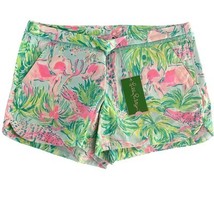 Lilly Pulitzer Adie Short  Seasalt Blue on Parade Fringe Trim Side Zip $68 - $37.99
