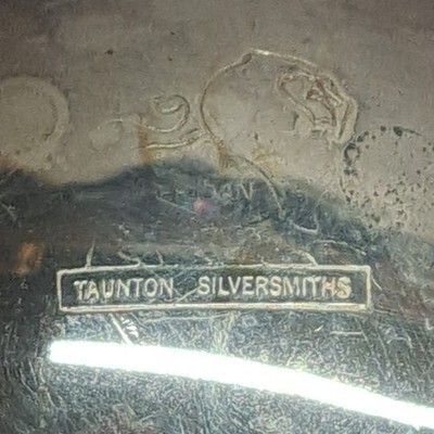 VTG Taunton Silversmiths Silver Plated Footed  Creamer With Lid, Lion Mark Item image 6