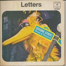 ORIGINAL Vintage 1970 Sesame Street Letters Book and Record Big Bird - £15.45 GBP