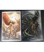 Lot of TWO Tyler Kirkham 11x17 SIGNED Prints The Goddess &amp; The Darkness - $73.84 CAD