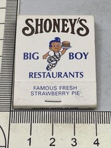 Matchbook Cover  Shoney’s Big Boy Restaurant  Famous Strawberry Pie gmg Unstruck - £9.92 GBP