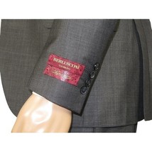 Men Suit BERLUSCONI Turkey 100% Italian Wool Super 180's 3pc Vested #Ber12 Gray image 5