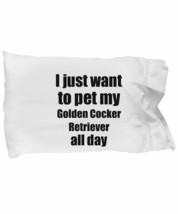 Golden Cocker Retriever Pillowcase Dog Lover Mom Dad Funny Gift Idea for Bed Bod - £17.10 GBP