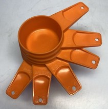 Vintage Tupperware Orange Measuring Cups Set of 6 - $15.83